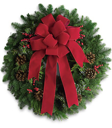 Classic Holiday Wreath from Boulevard Florist Wholesale Market